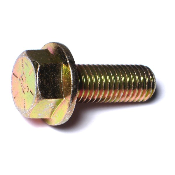 Midwest Fastener Grade 8, 5/8"-11 Flange Bolt, Zinc Plated Steel, 1-3/4 in L, 10 PK 50346